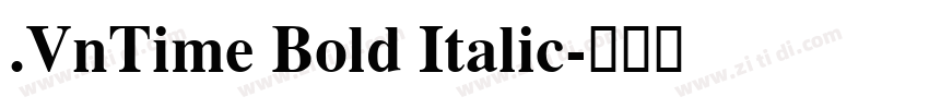 .VnTime Bold Italic字体转换